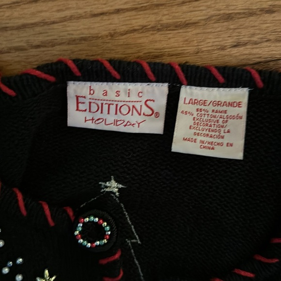 Vintage “ugly” sweater cardigan sweater embellishment’s Christmas trees beads - Picture 3 of 6